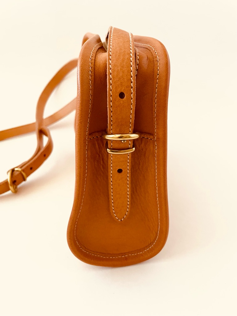 Il Bisonte Italian Leather Crossbody Bag In Caramel Tan Color — image 3 of 8